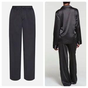 NEW Skims Hotel Shine Super Soft, Satin Sleep Pant Onyx (Black) 3X Plus